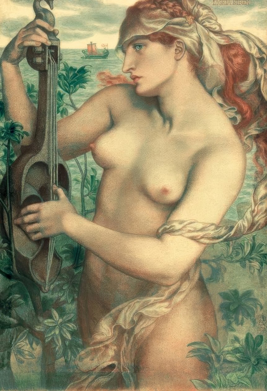Ligeia Siren av Dante Gabriel Charles Rossetti