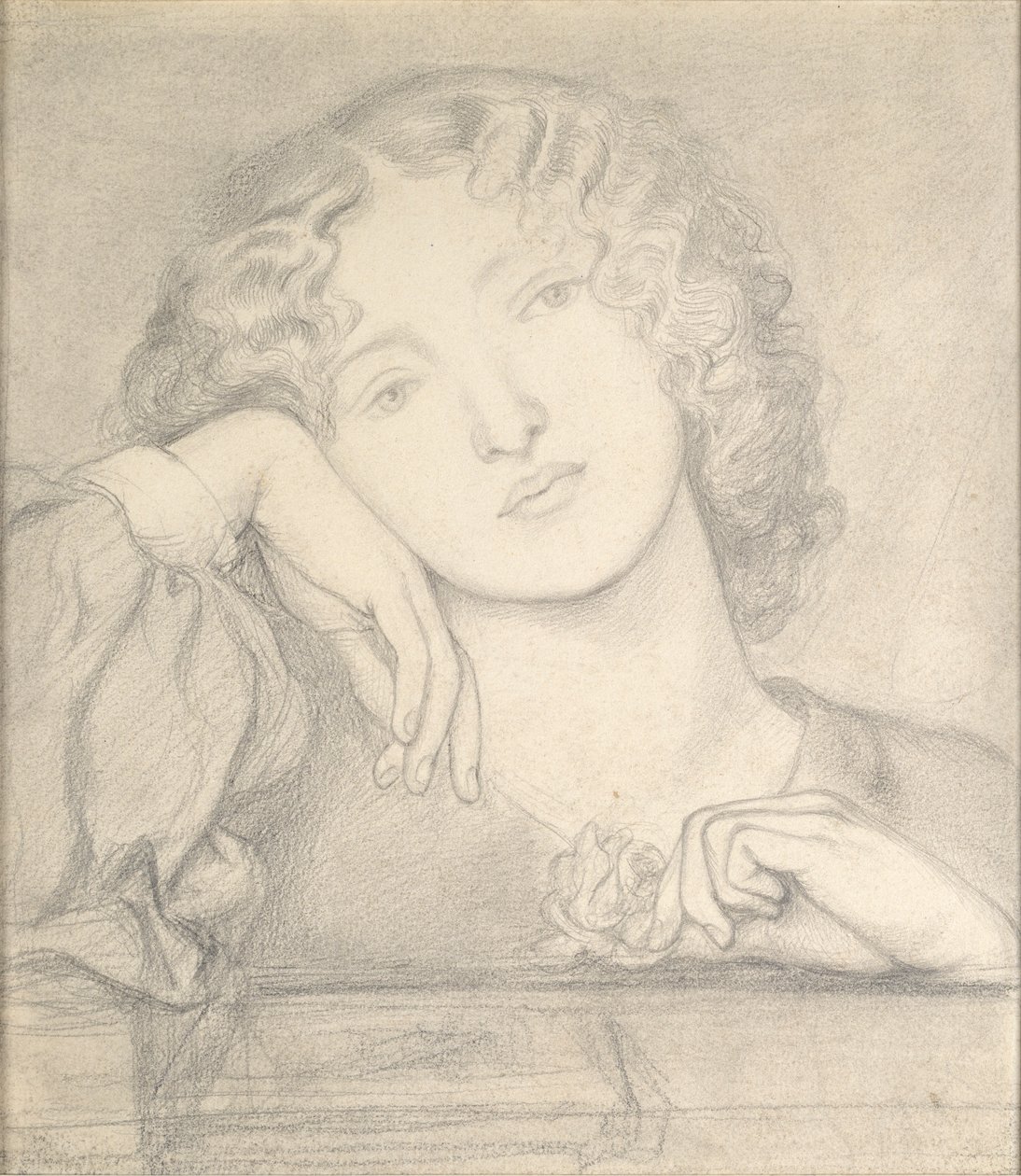 Man Rose, ca 1860-tallet av Dante Gabriel Rossetti