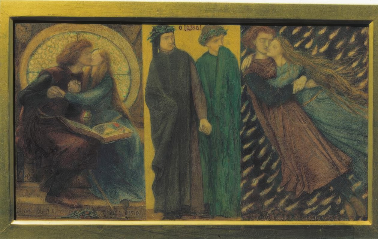 Paolo og Francesca fra Rimini av Dante Gabriel Charles Rossetti