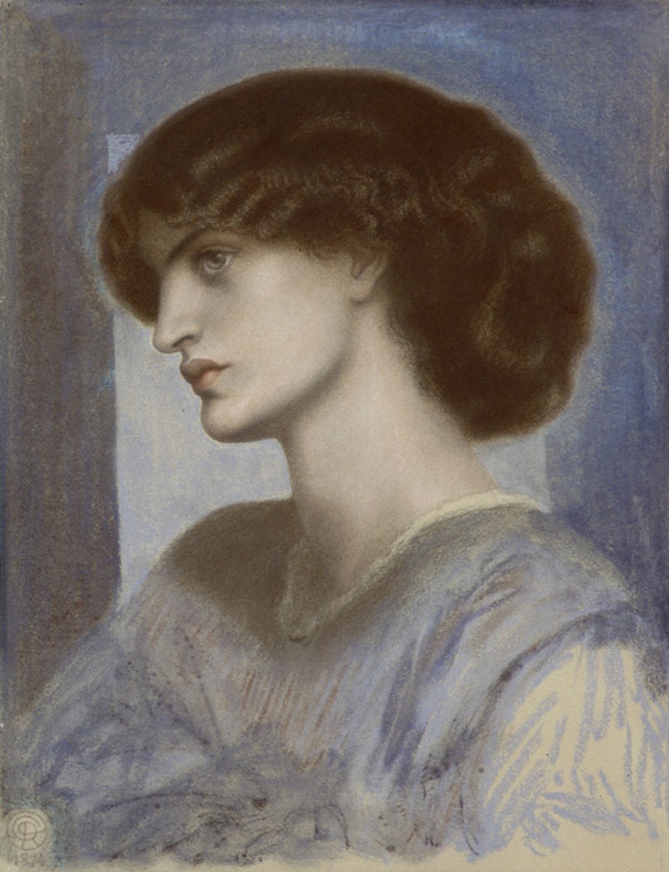 Portrett av Jane Morris, 1868-1874. av Dante Gabriel Rossetti