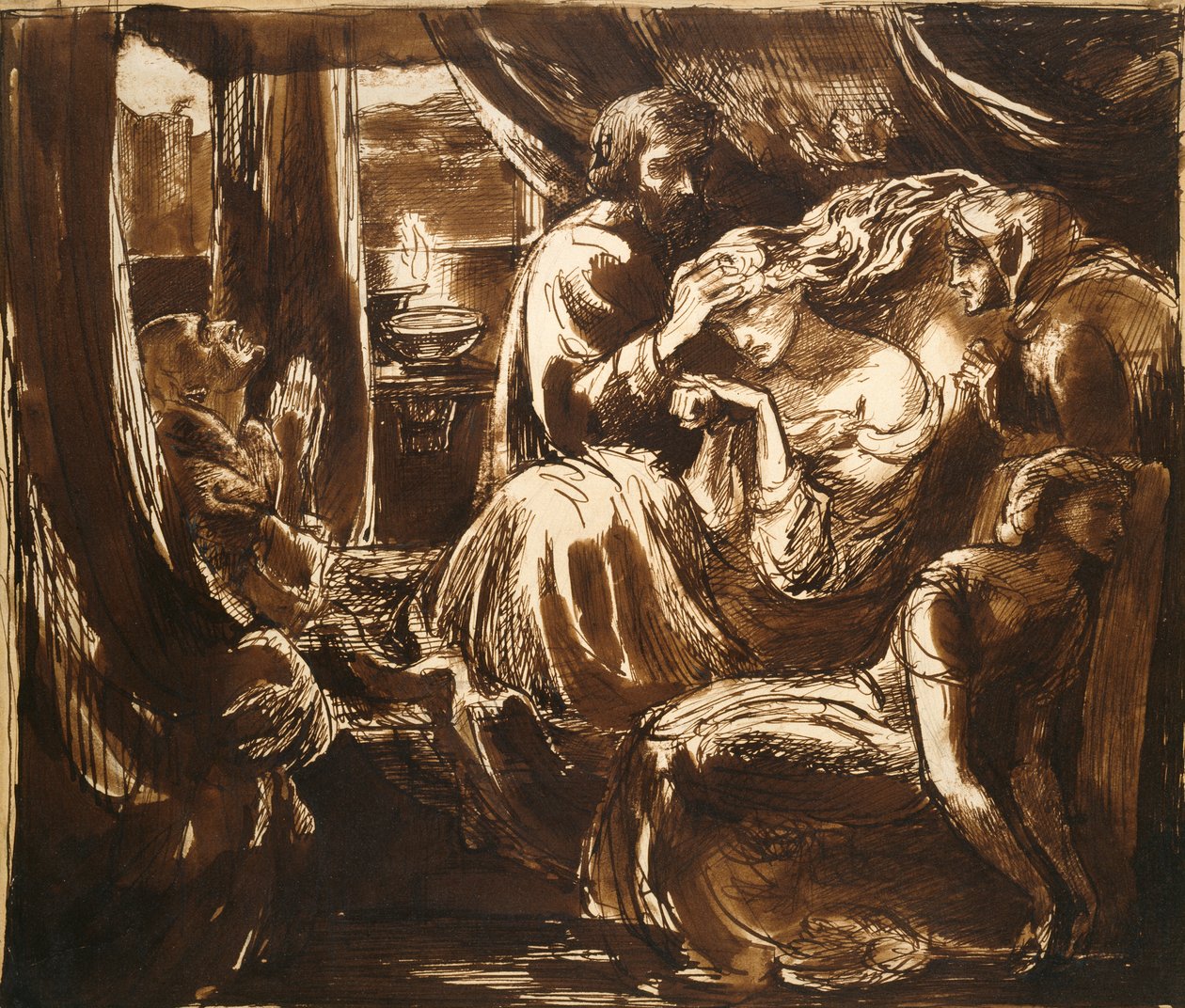 The Death of Lady Macbeth, c1875 av Dante Gabriel Rossetti