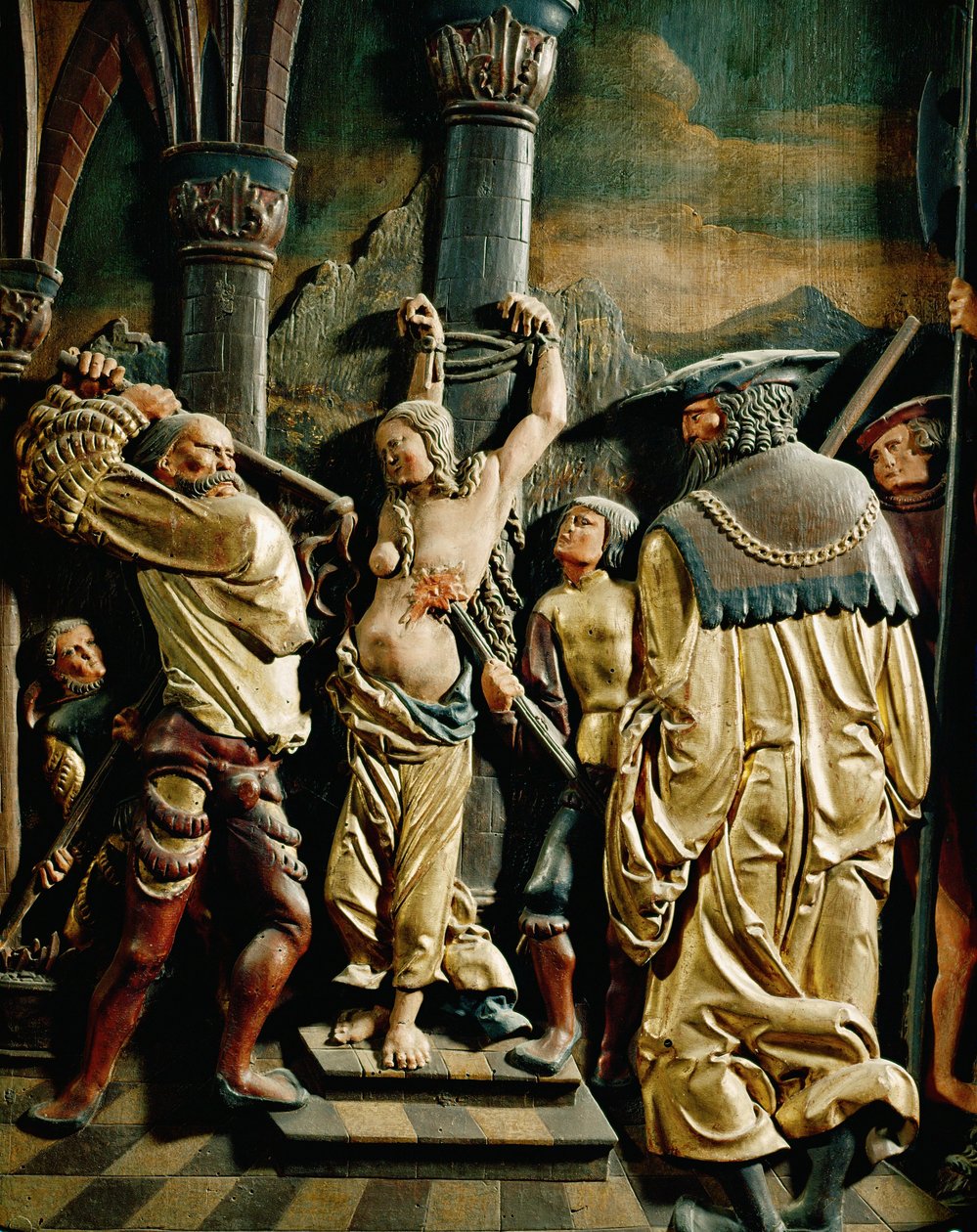 Martyrdøden til den hellige Agatha (lindevedrelieff) av Danube School