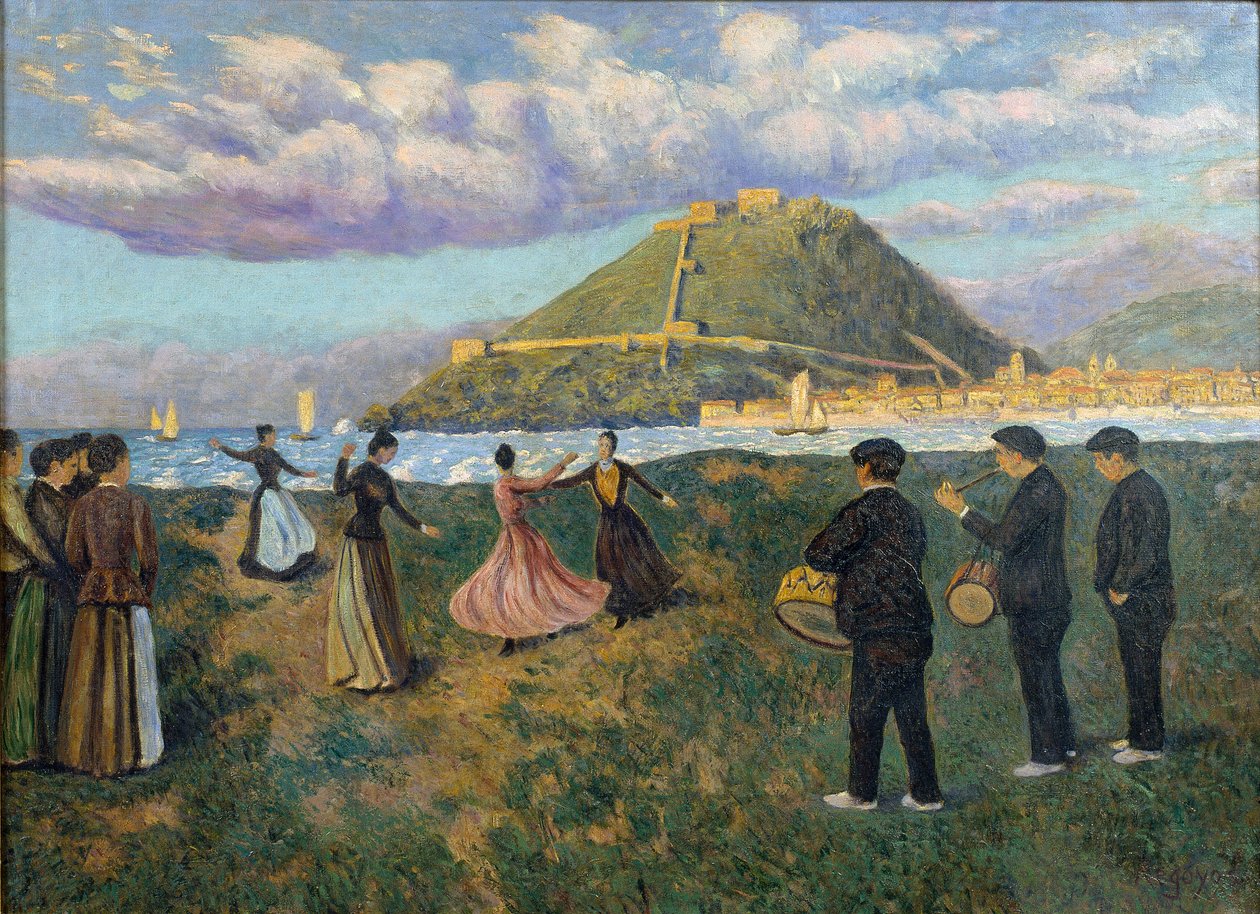 Baskisk feiring (dans på El Antiguo, San Sebastián) av Darío de Regoyos