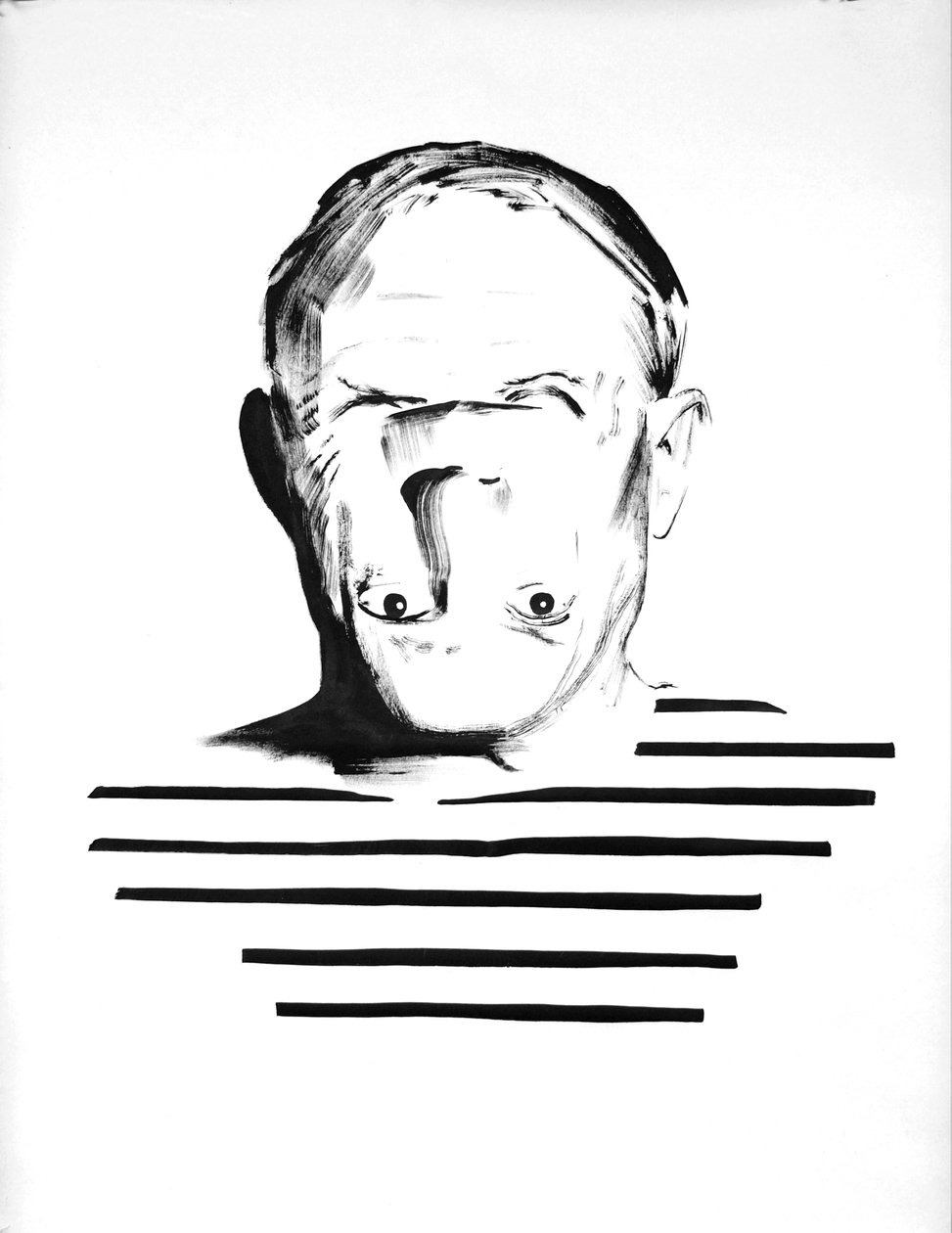 Å være Pablo Picasso, 2012 (blekk på papir) av Darren Coffield