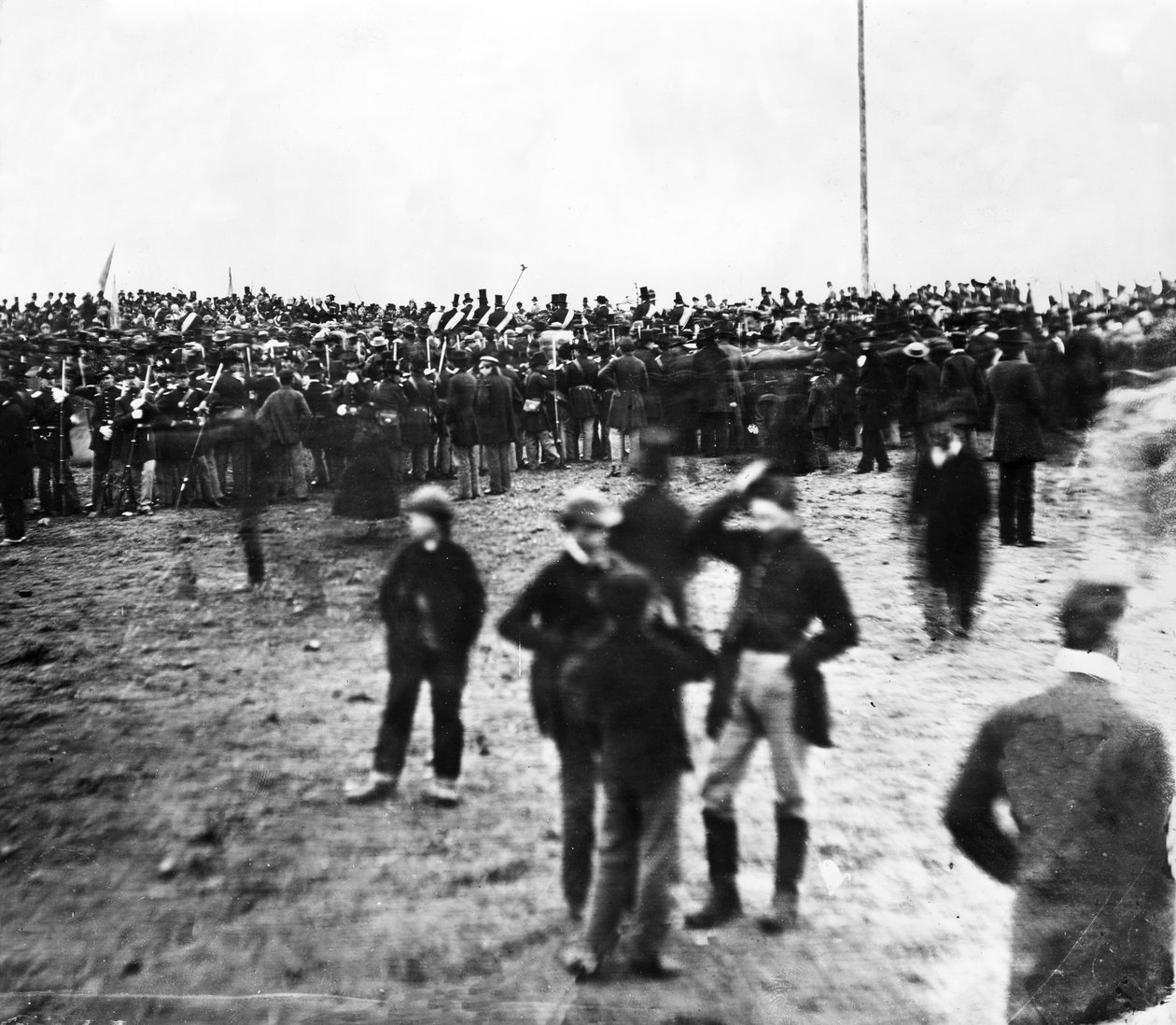Folkemengde på Lincolns Gettysburg-adresse, 1863 av David Bachrach