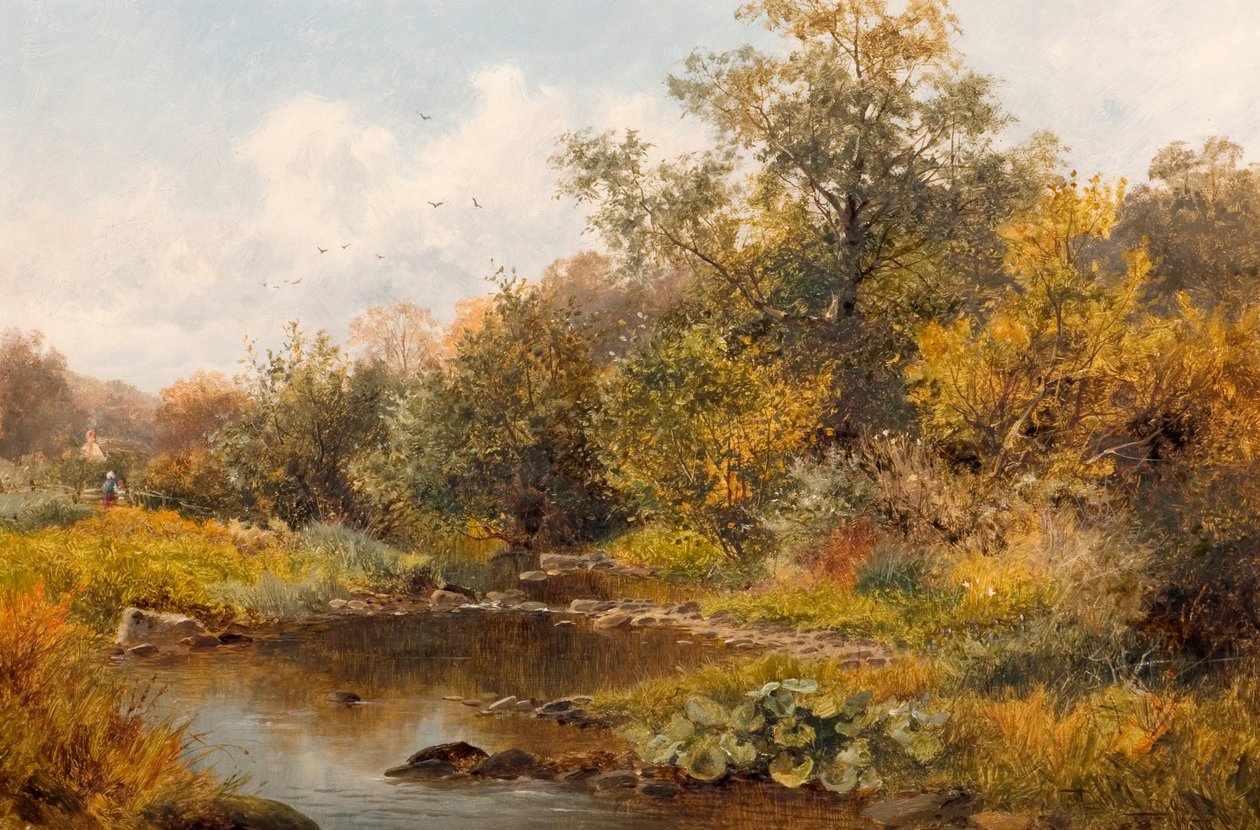 Brook ved Old Storridge, Worcestershire, 1879 av David Bates