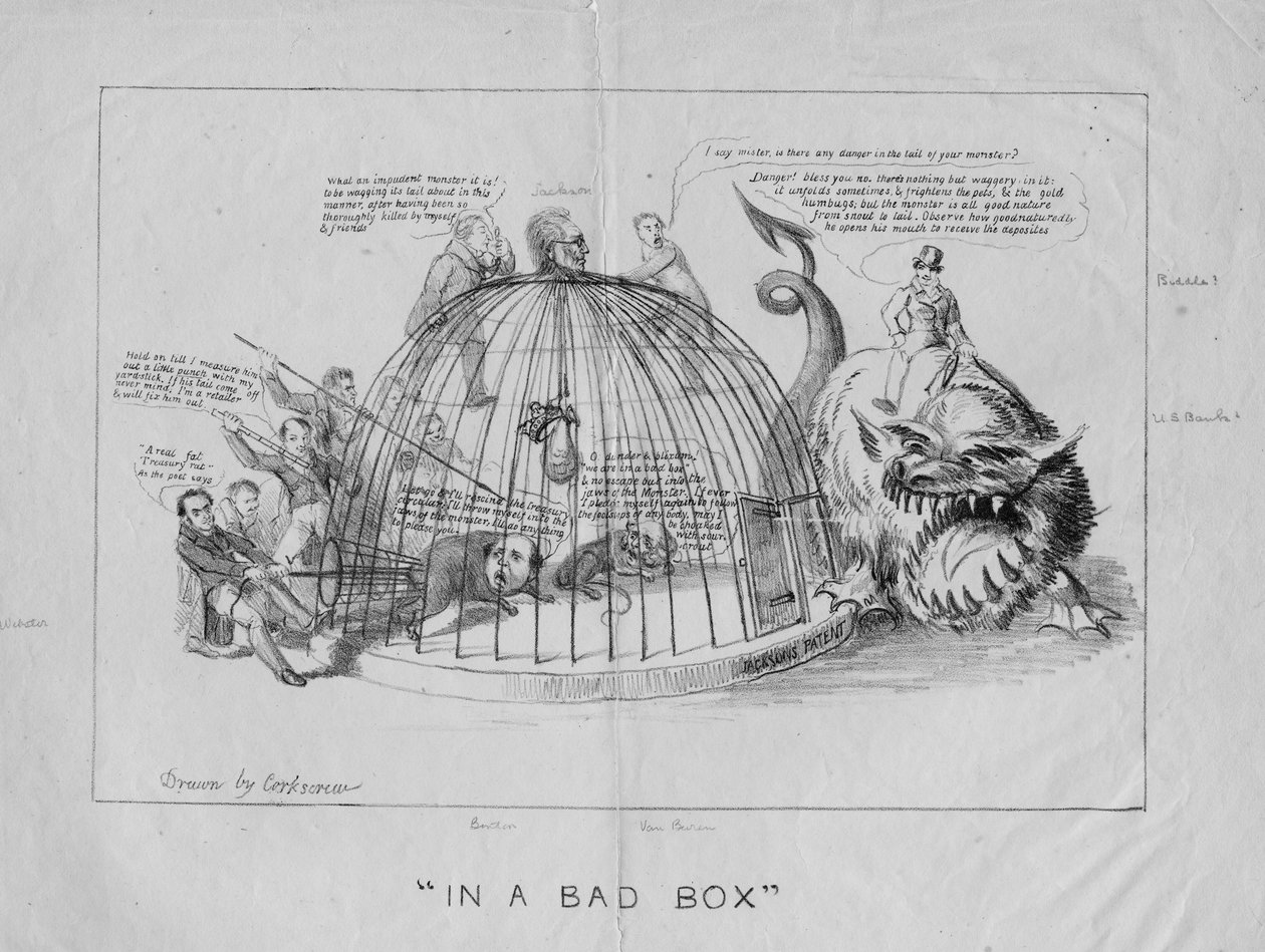 I en dårlig boks, ca. 1837 av David Claypoole Johnston