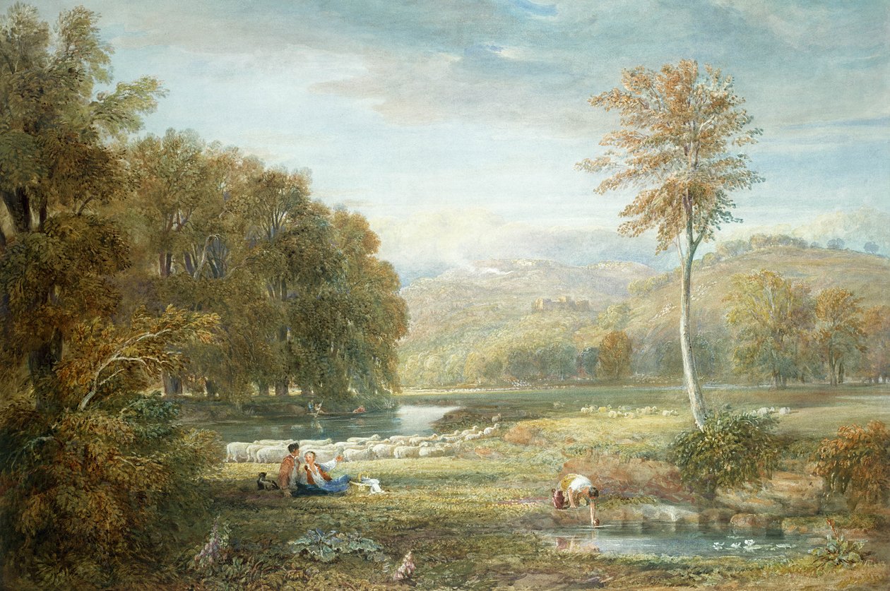 Pastoral scene av David Cox