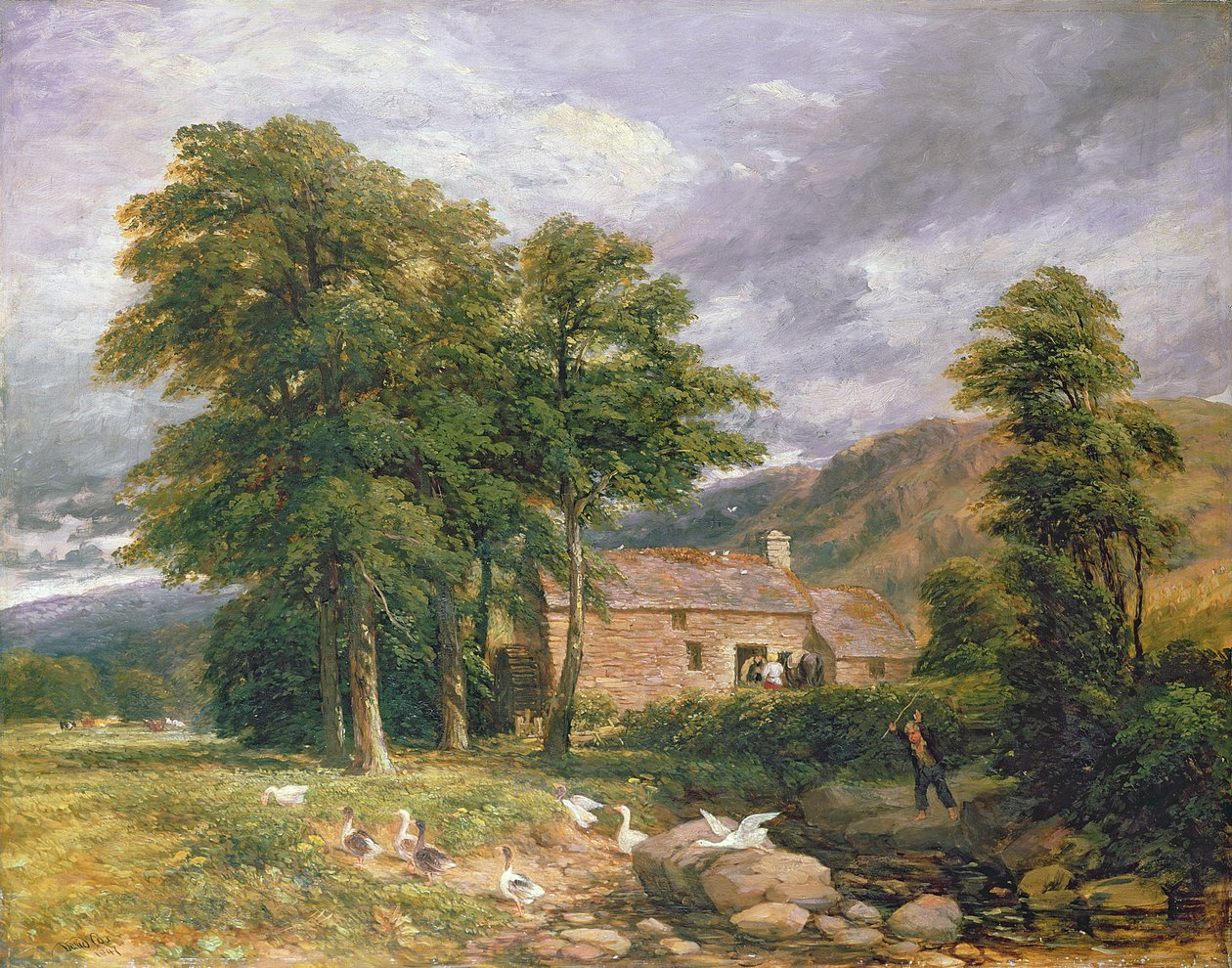 The Old Mill på Bettws-y-Coed av David Cox