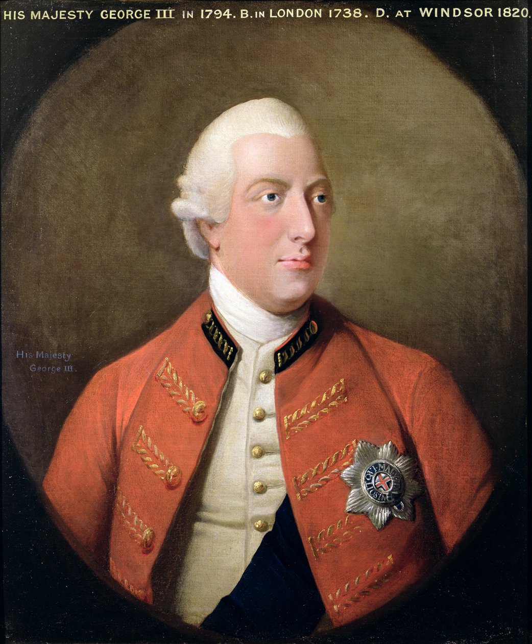 Portrett av George III (1738-1820) 1794 av David Dodd