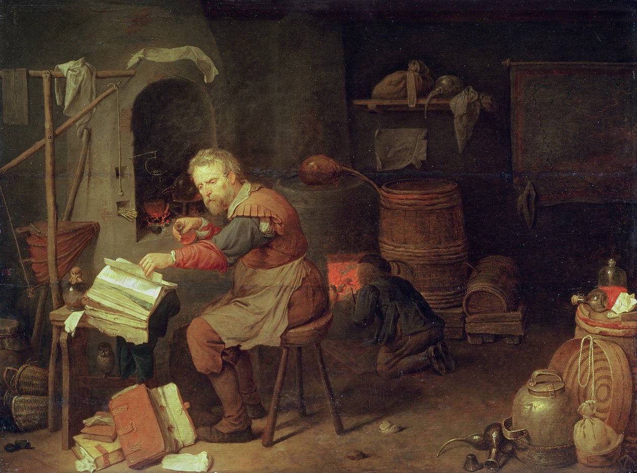 Alkymistens verksted av David III Ryckaert