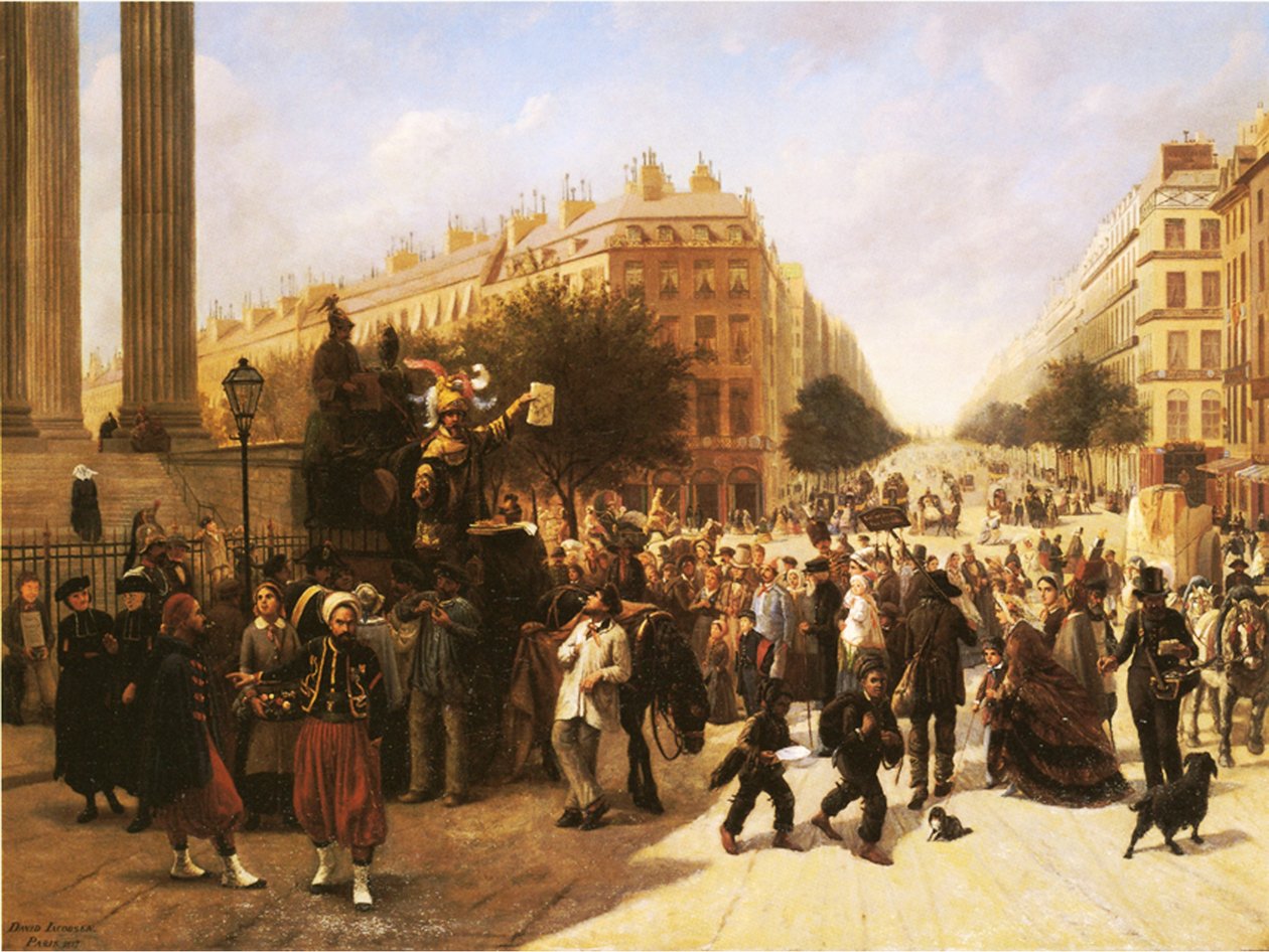Place de la Madeleine, Paris, 1857 av David Jacobsen