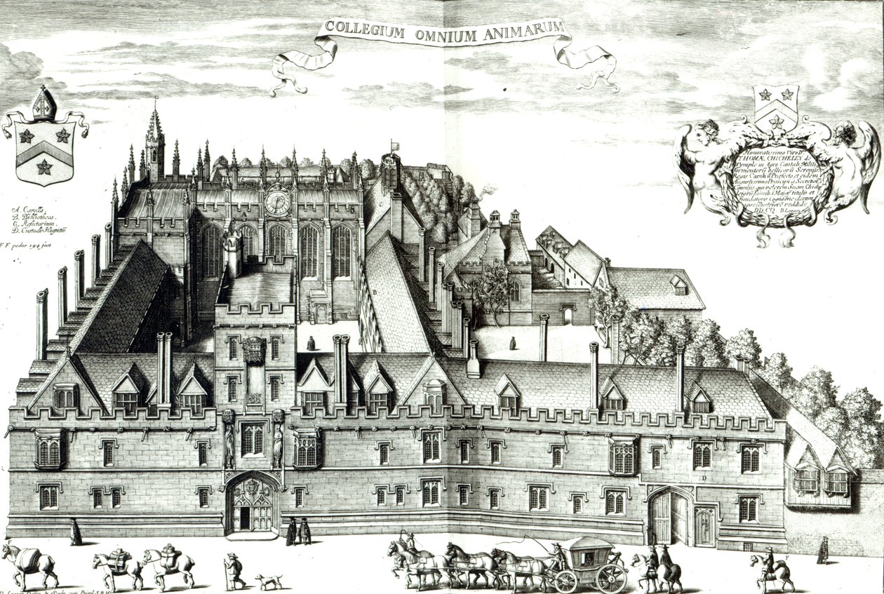 All Souls College, Oxford University, 1675 av David Loggan