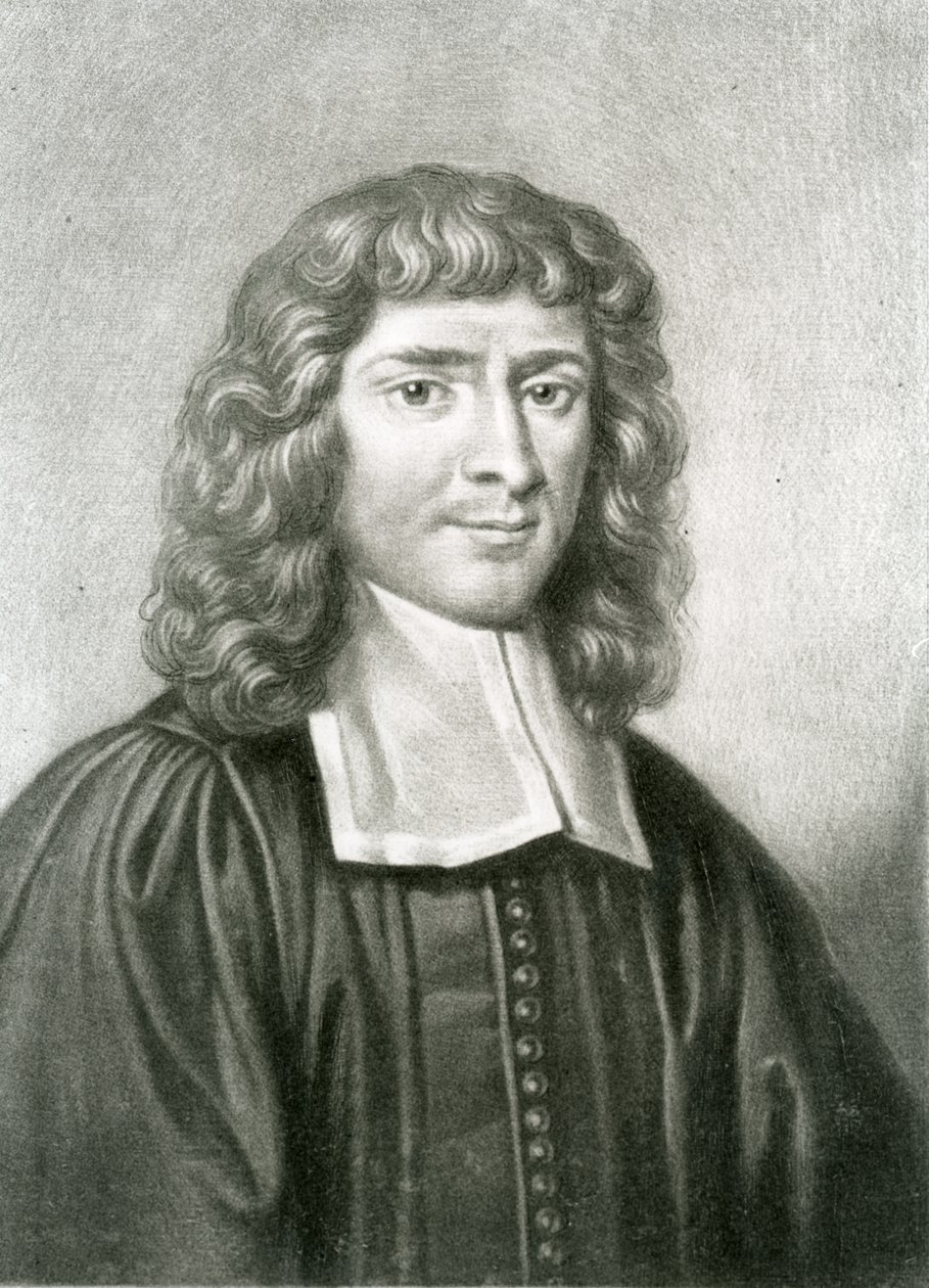 Portrett av Dr Isaac Barrow (1630-77) gravert av Richard Earlom (1743-1822) fra 
