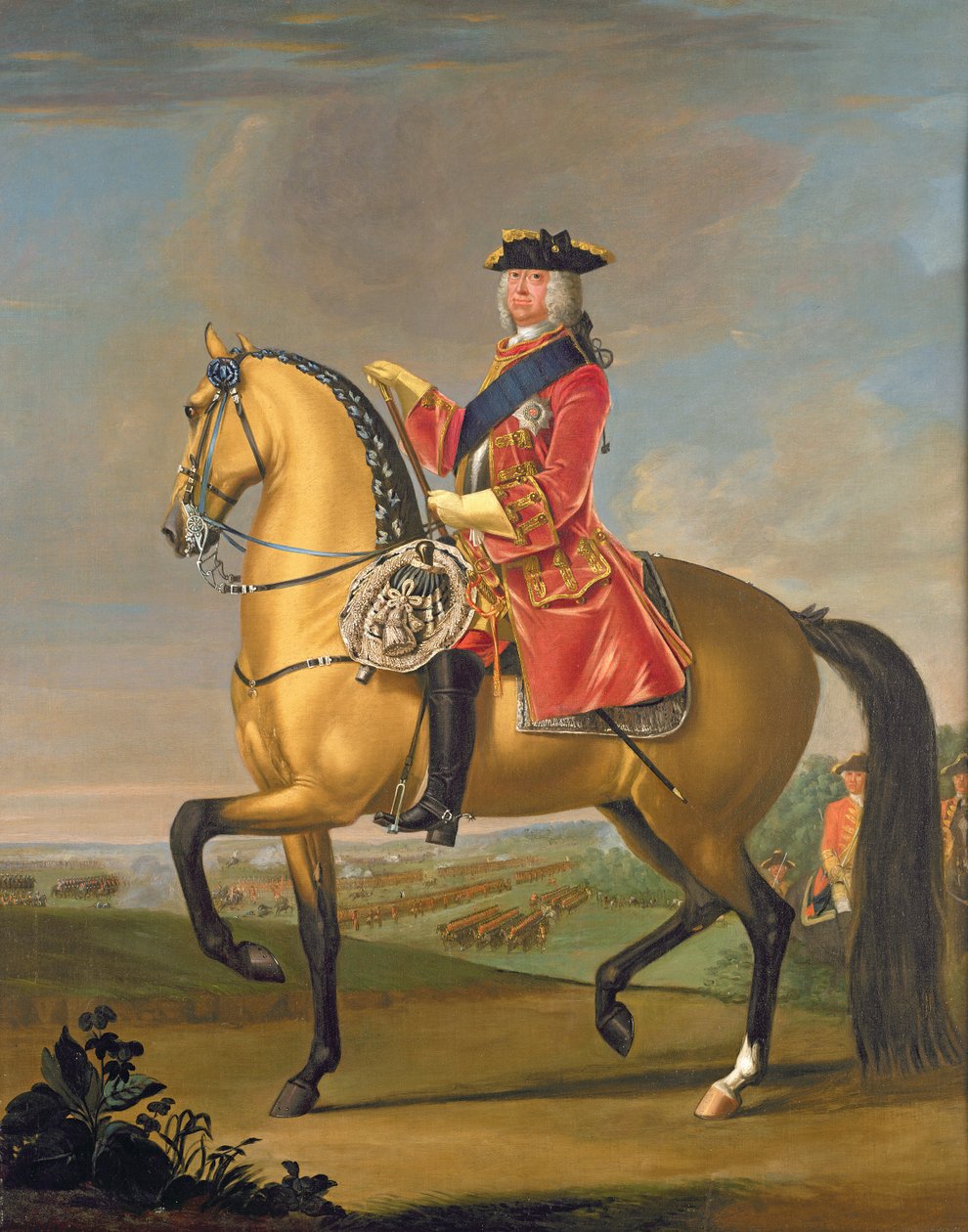 George II i slaget ved Dettingen av David Morier