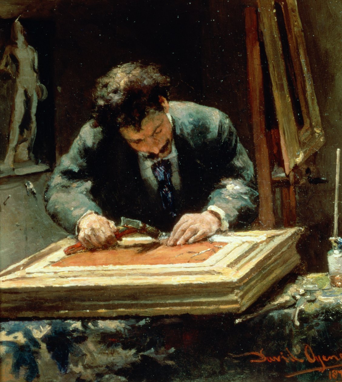 The Picture Framer, 1878 av David Oyens
