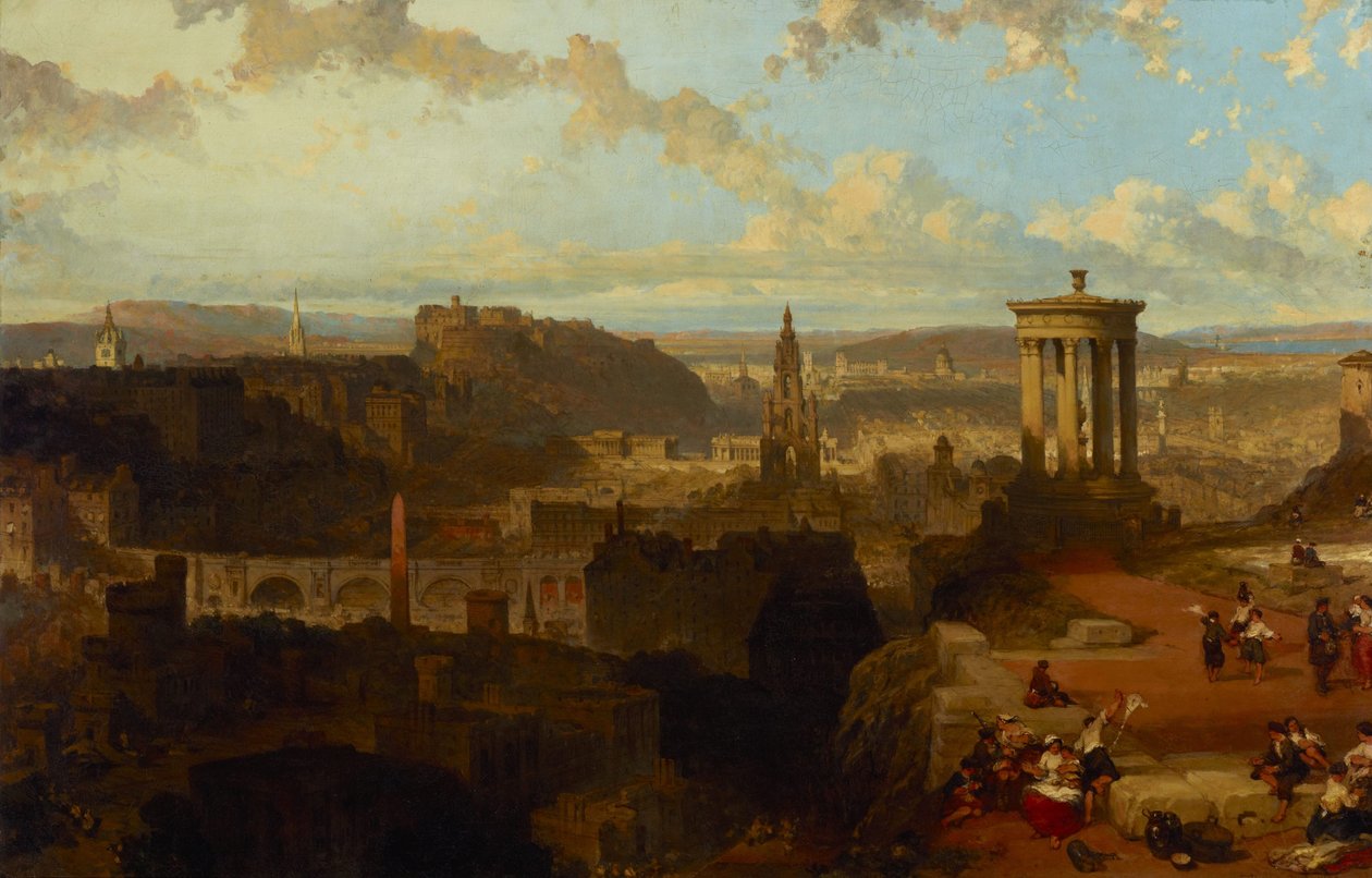 Edinburgh fra Calton Hill av David Roberts