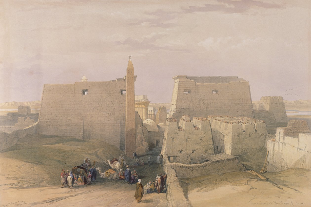 Grand Entrance to Temple of Luxor, fra Egypt og Nubia, Vol.1 av David Roberts