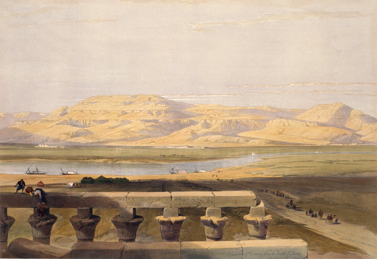 Libyan Chain of Mountains fra Temple of Luxor, fra Egypt og Nubia, Vol.1 av David Roberts