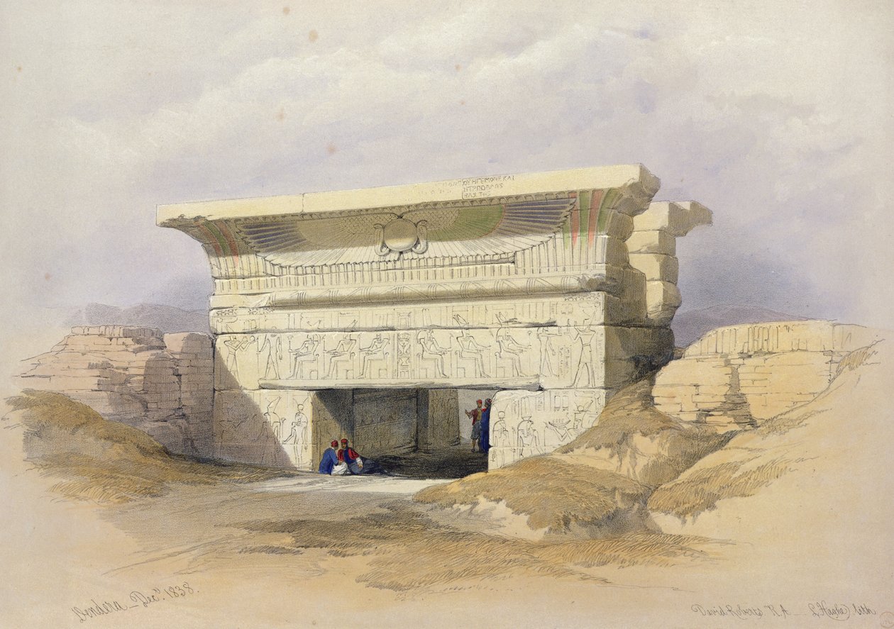 Nordporten ved Dendarah, fra Egypt og Nubia, Vol.1 av David Roberts