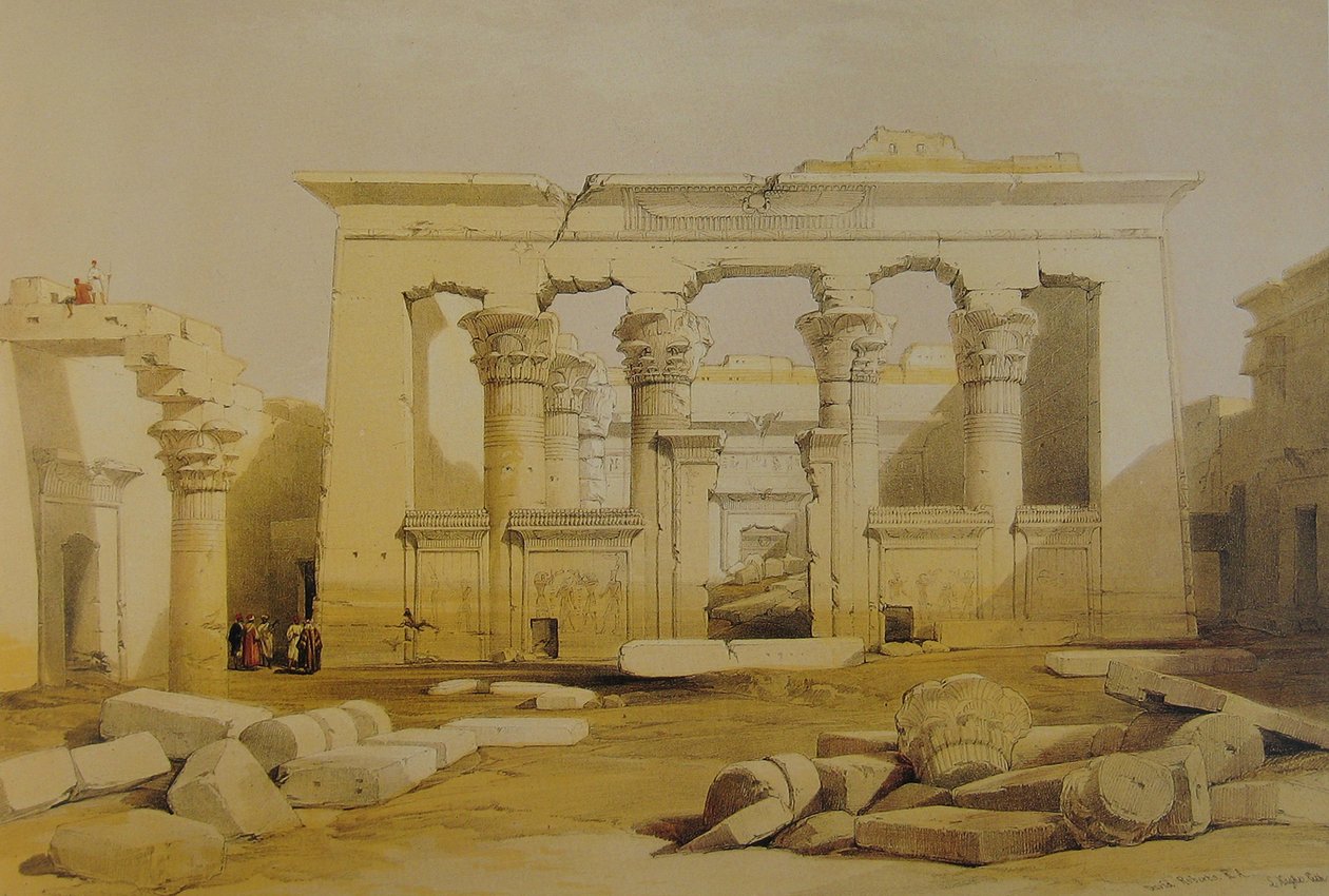 Portico av Temple of Kalabshe, Nubia av David Roberts
