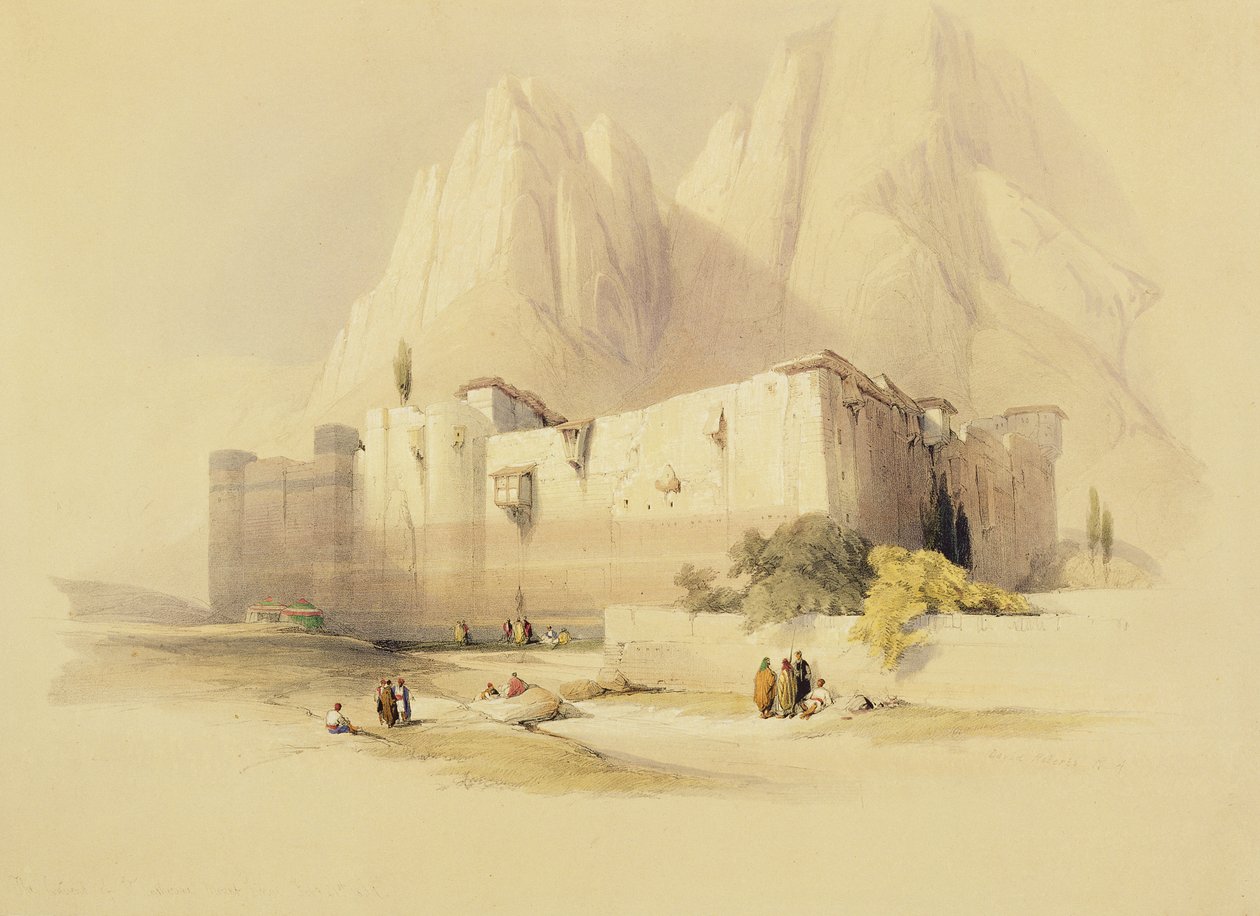 The Convent of St. Catherine, Mount Sinai, 21. februar 1839, plate 109 fra bind III av 