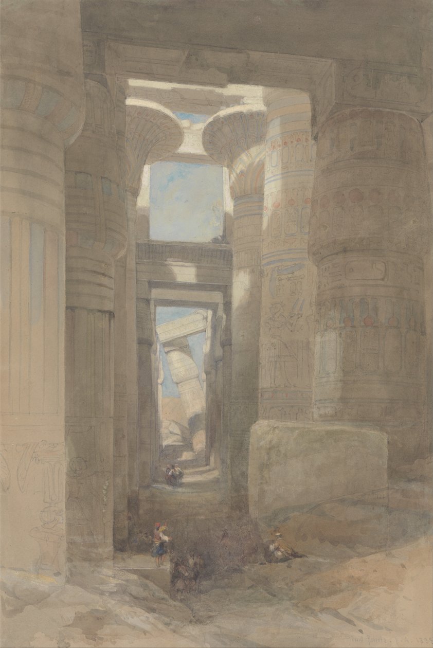 Amun Karnaks store tempel, Hypostylehallen av David Roberts