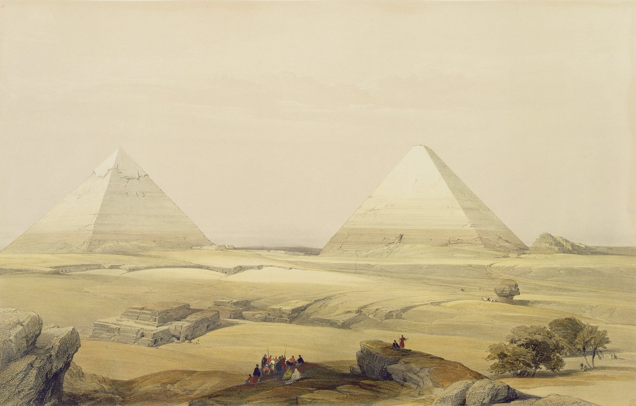 Pyramidene i Giza, fra Egypt og Nubia, Vol.1 av David Roberts