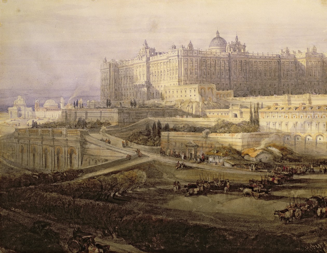 Det kongelige palass, Madrid av David Roberts