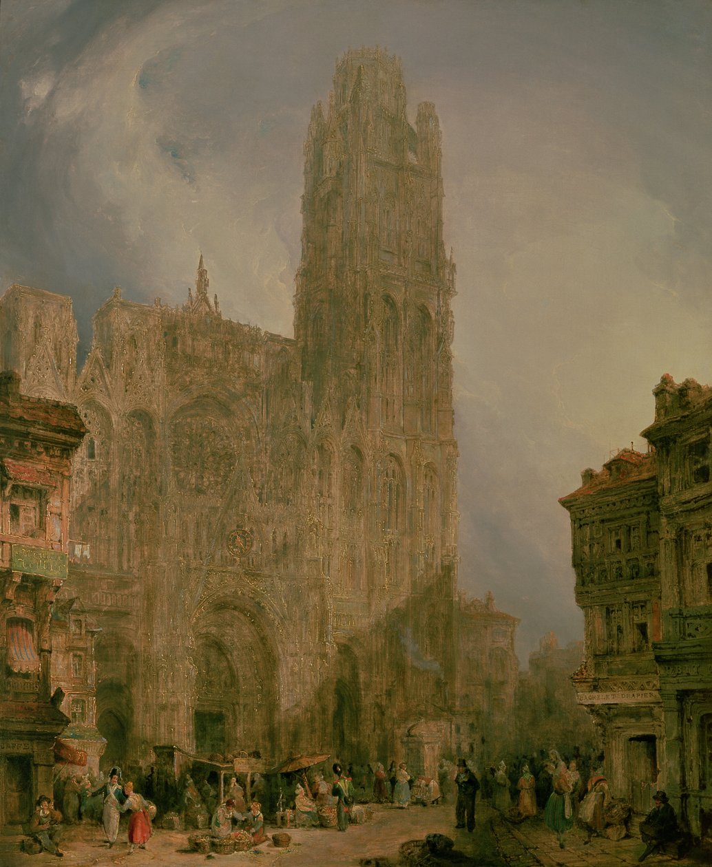 Vestfronten av Notre Dame, Rouen av David Roberts