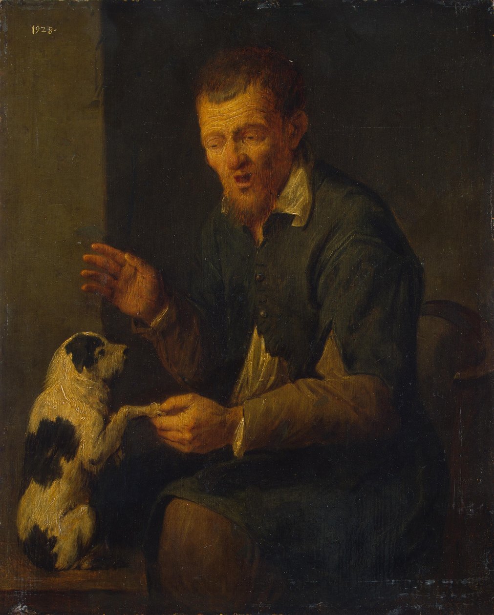 Bonde med hund av David Ryckaert