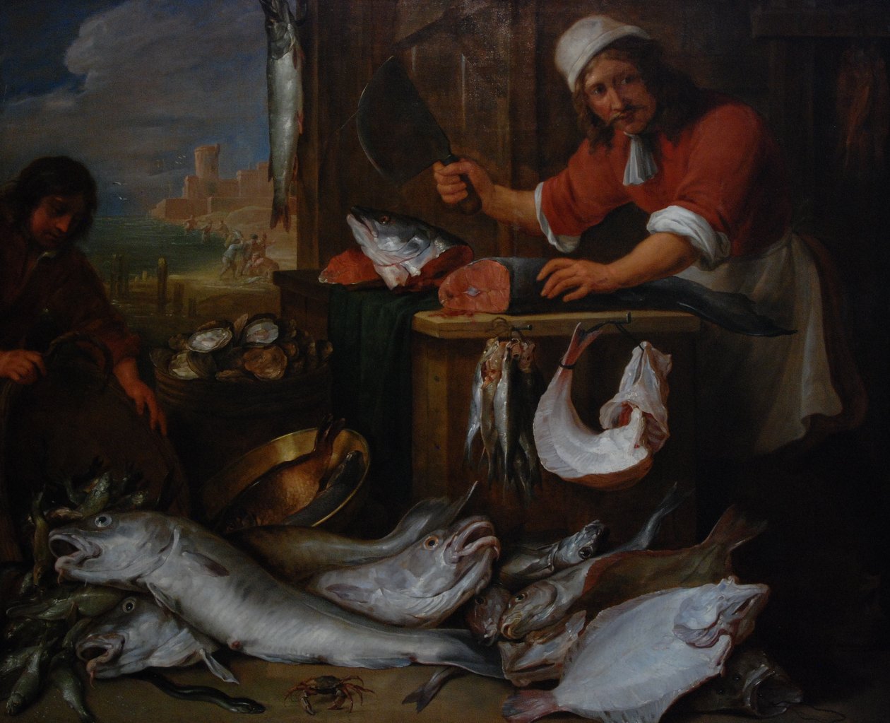 Fiskehandler av David Teniers the Elder