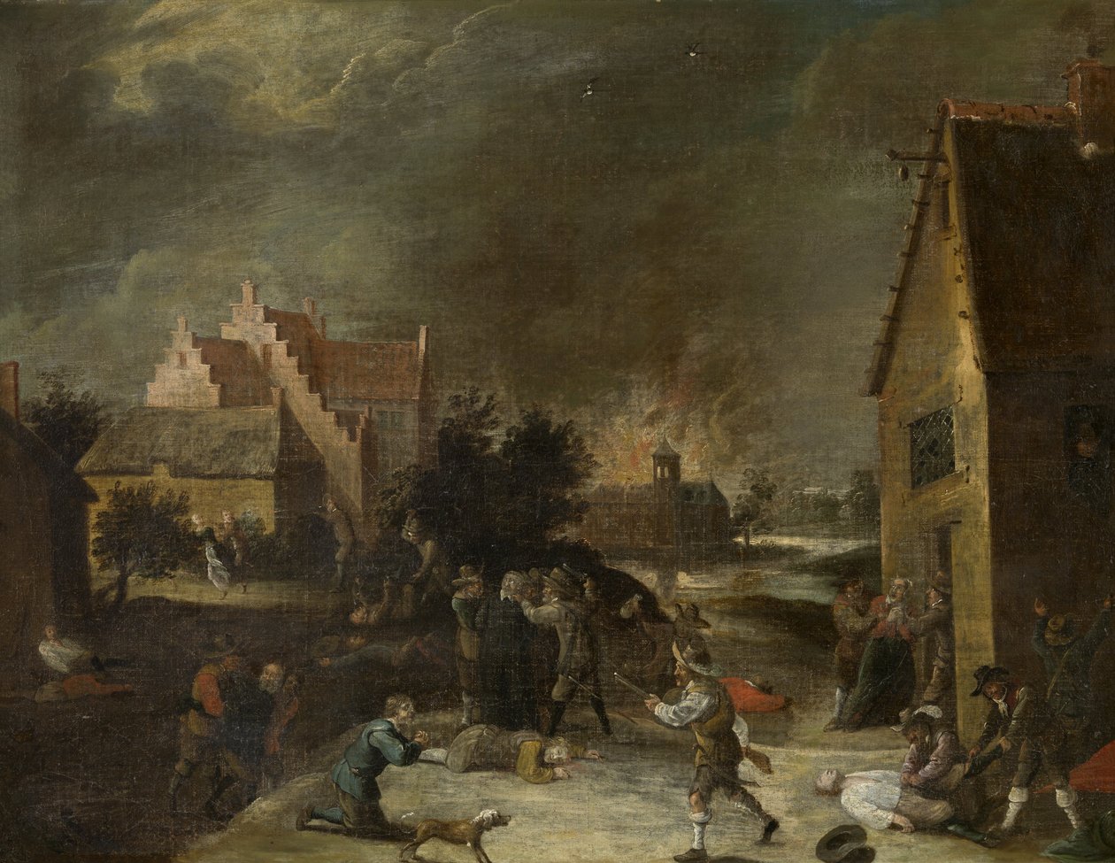 Plyndring av en landsby av David Teniers the Younger