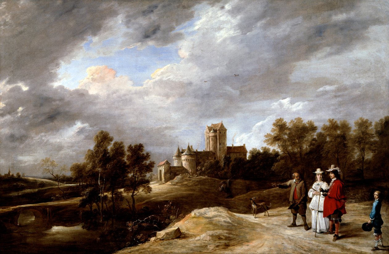 Et slott og dets eiere av David Teniers the Younger