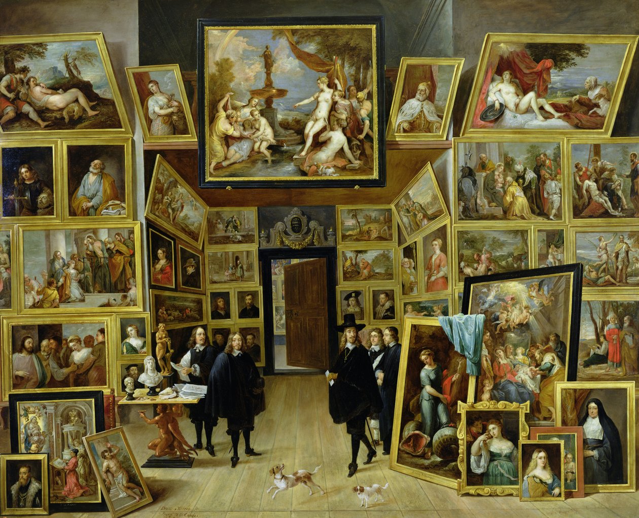 Erkehertug Leopold Wilhelm (1614-61) i hans billedgalleri, ca. 1647 (olje på kobber) av David Teniers the Younger