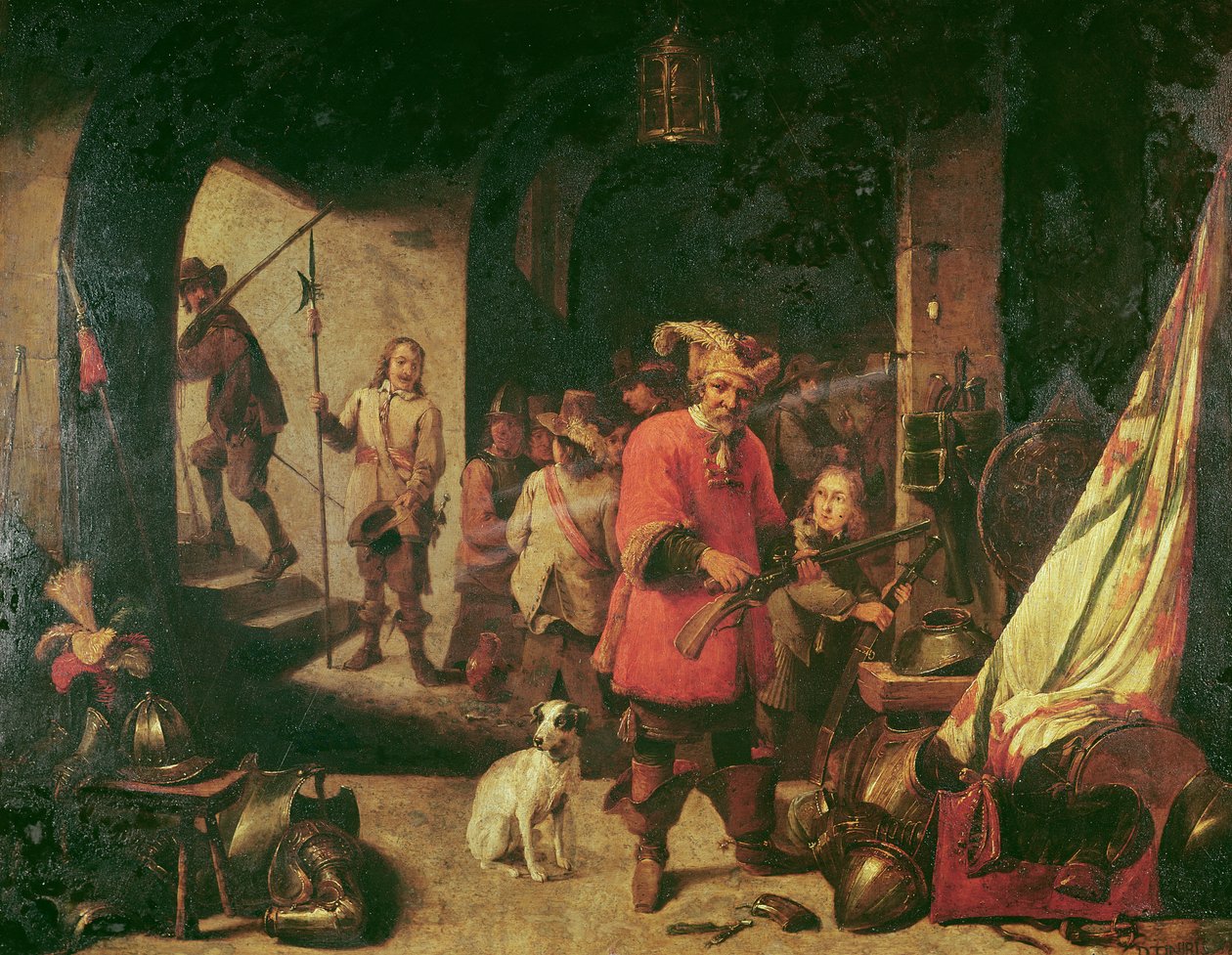 Våpenlager, 1667 av David Teniers the Younger
