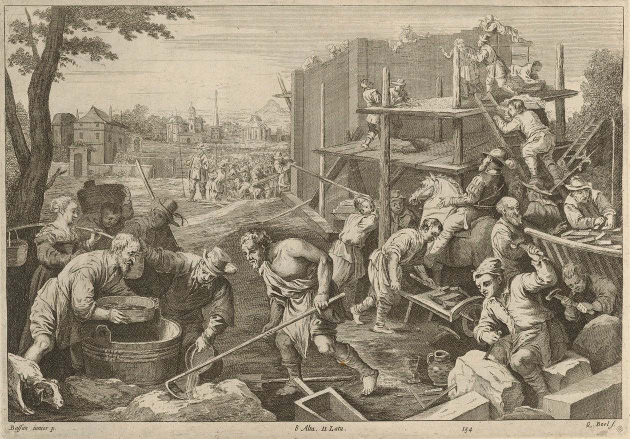 Å bygge et tårn av David Teniers the Younger
