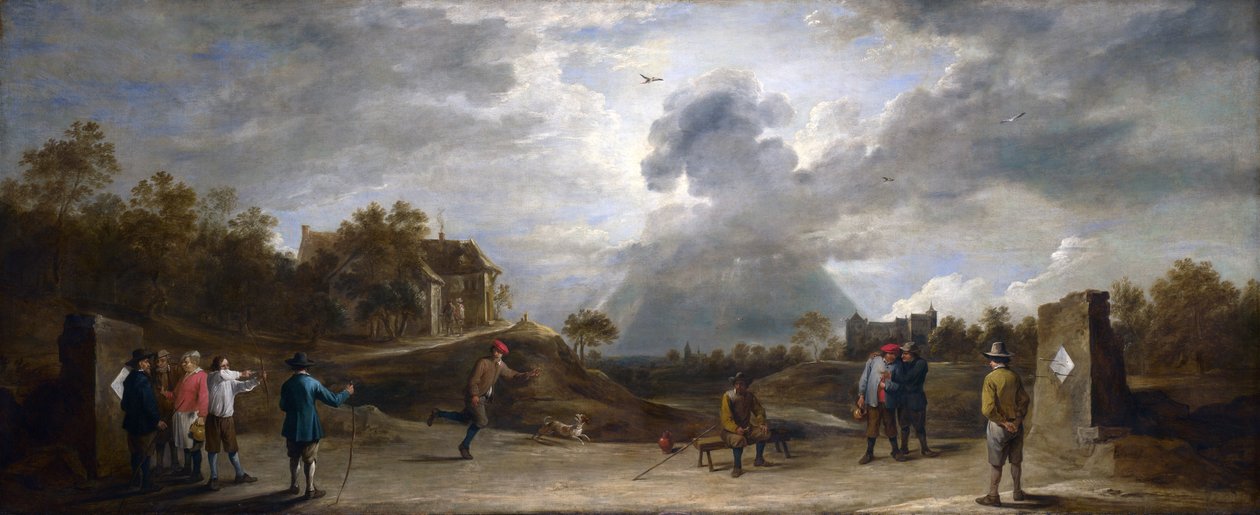 Bønder på bueskyting av David Teniers the Younger