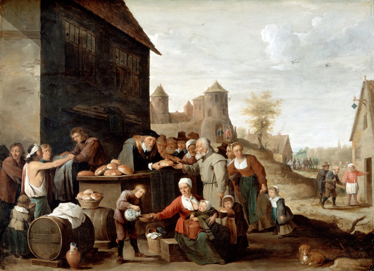 The Seven Corporal Works of Mercy av David Teniers the Younger