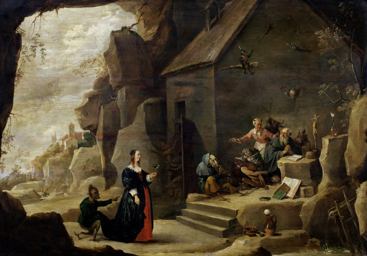 Fristelsen til St. Antonius av David Teniers the Younger