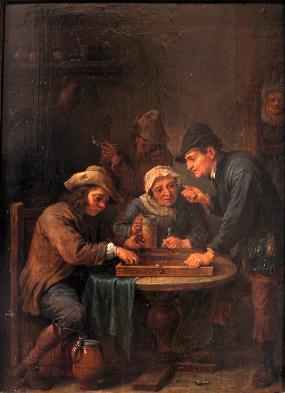Trictrac -spillere av David Teniers the Younger