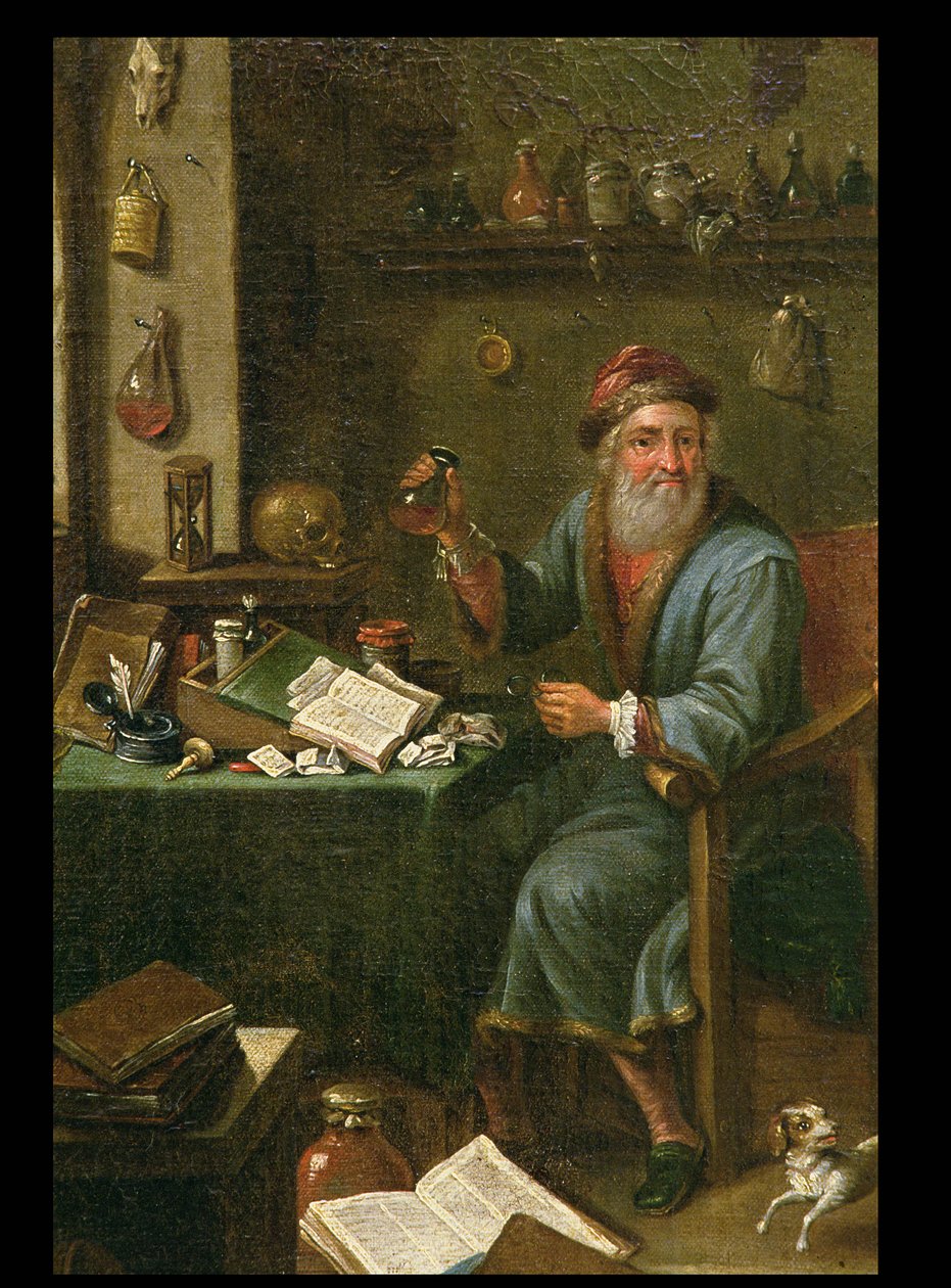 Alkymistens studie (detalj, se 164372) av David Teniers the Elder