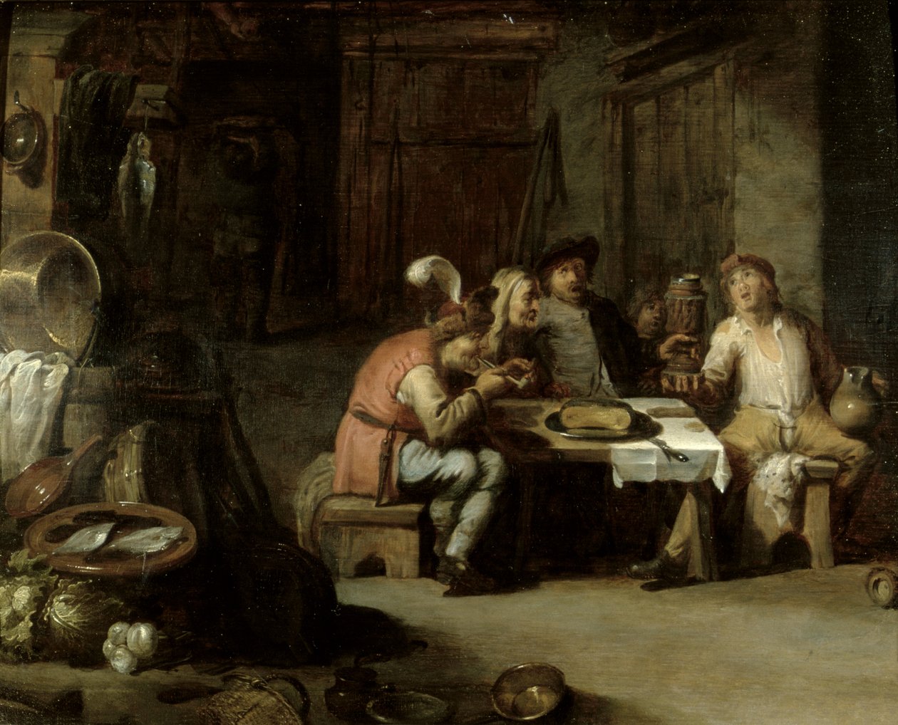 Interiør i et ølhus, ca. 1630-tallet av David Teniers the Younger
