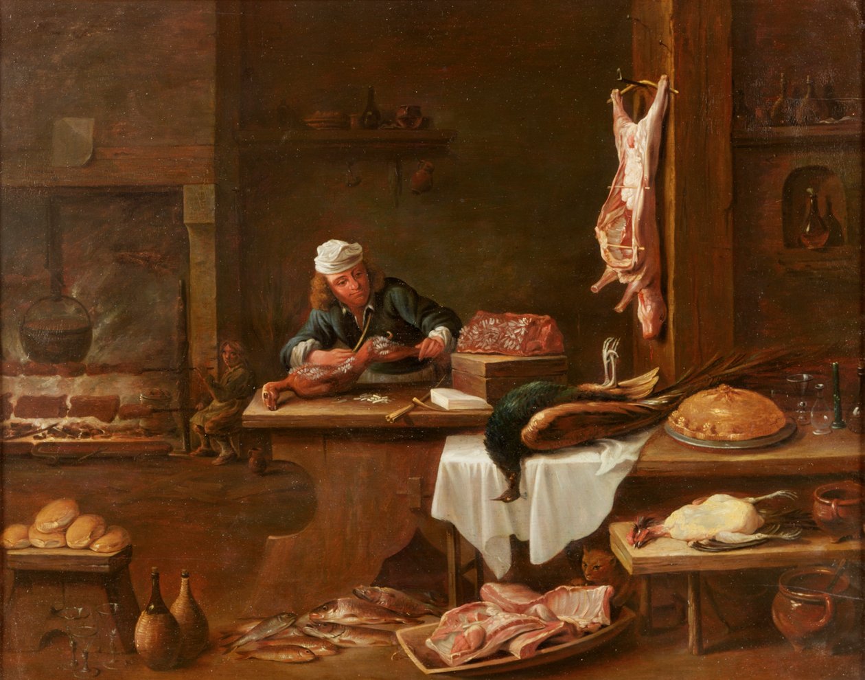 Kjøkkenet til et nederlandsk herskapshus av David Teniers the Younger
