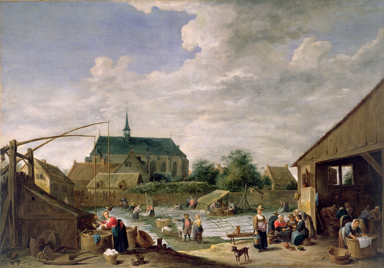 The Bleaching Ground, ca. 1645 av David Teniers the Younger