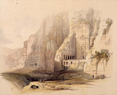 Excavated Mansions of Petra, 7. mars 1839, plate 103 fra bind III av 
