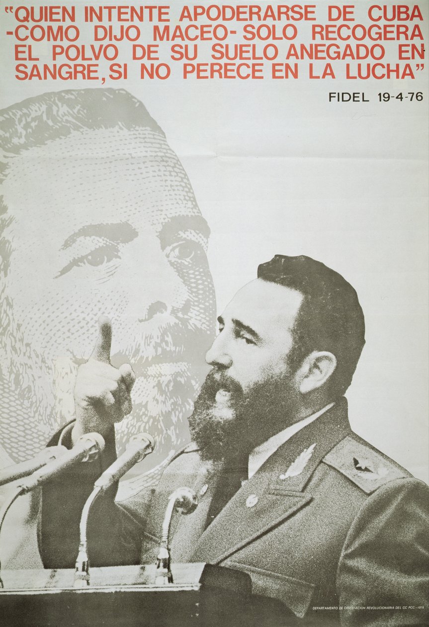 Plakat med Fidel Castro av John Ward Dunsmore
