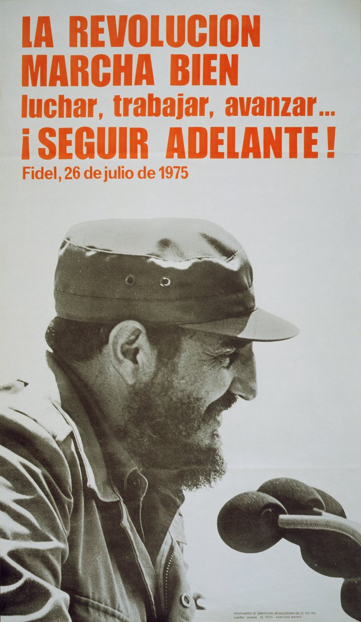 Plakat med Fidel Castro av John Ward Dunsmore