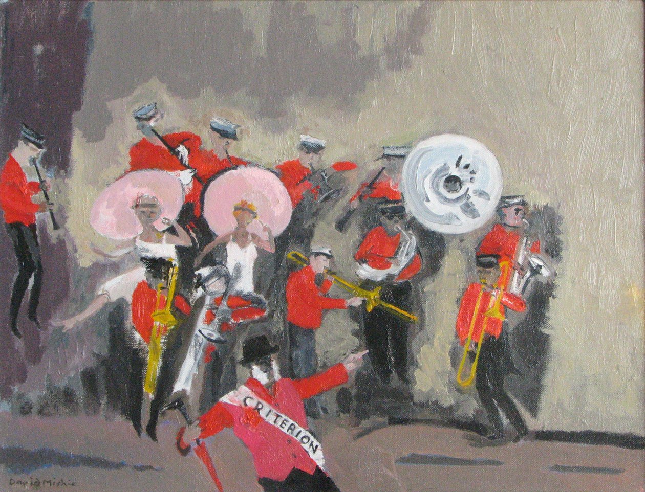 Jazz Band, 2008 (olje på lerret) av David Alan Redpath Michie