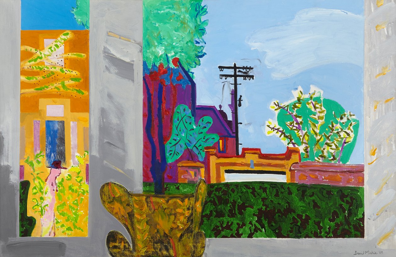 Pink Man Passing, ca. 1995-96 (olje på lerret) av David Alan Redpath Michie